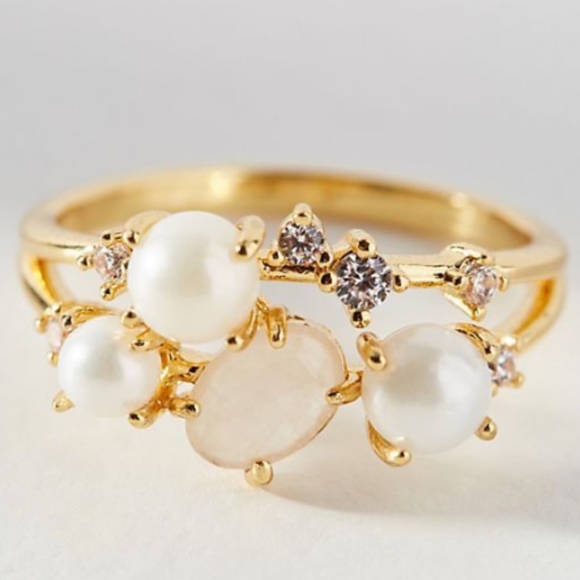 Anthropologie Jewelry - Anthropologie  BIRTHSTONE CLUSTER RING size 6 June